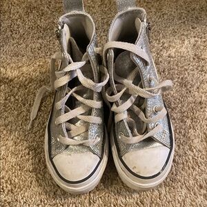 Converse glitter platforms sz 11